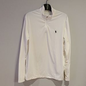 Men's Ralph Lauren white 1/4 zip size L